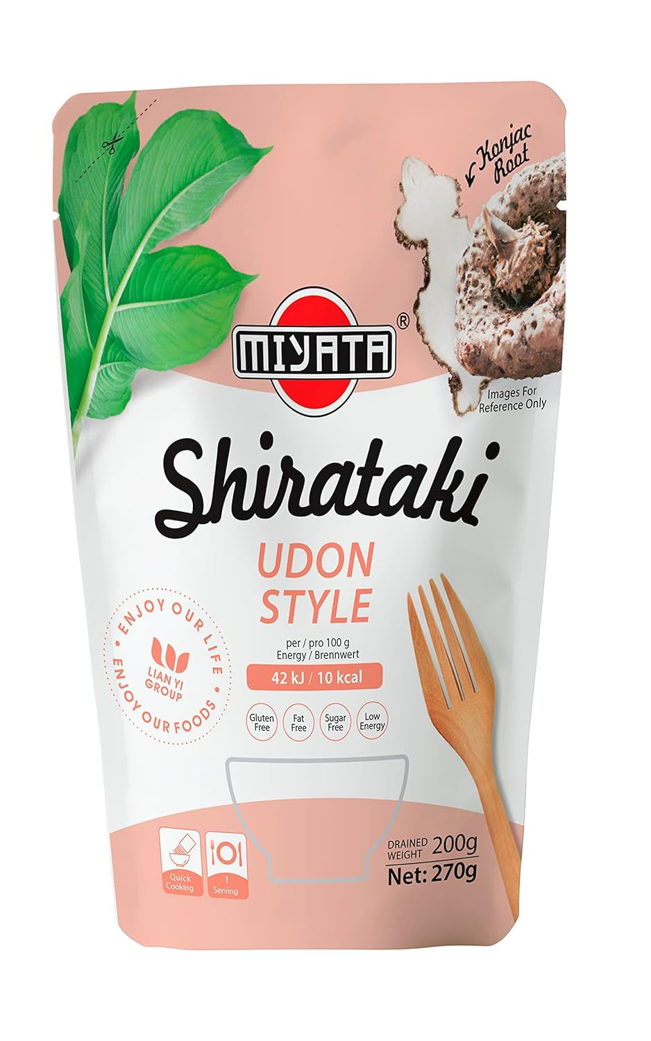 Miyata Shirataki Udon Nudle Konjac Mouka Balení 6 ks (6 x 270 g)