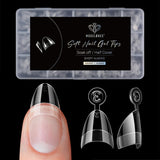 Modelones Nail Tips 510 kusů – sada nehtových špiček s úplným krytem, ​​sada gelových špiček, předleštění špiček na nehty s PMMA pryskyřicí, umělé nehty pro lepení nail art DIY, krátký squoval