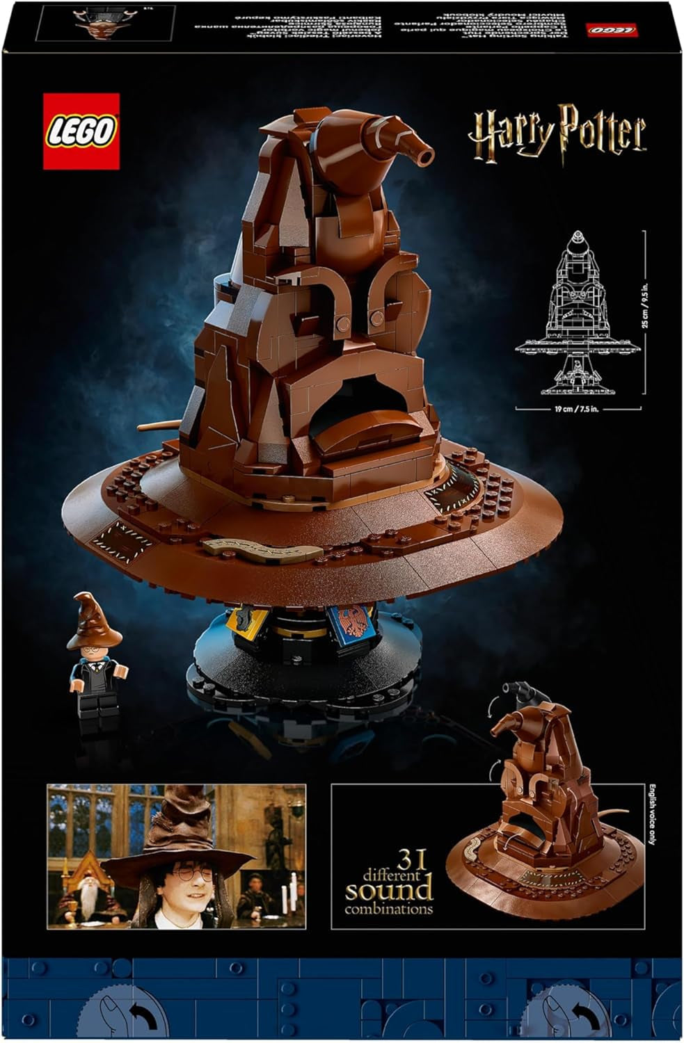 LEGO Harry Potter Mluvící klobouk Model Bradavic Dárek pro dospělé pro ženy Muži Máma Táta s 31 náhodnými kombinacemi zvuků Zařadí vás do vašeho bradavického domu 76429 Stavebnice Besuche den LEGO-Store
