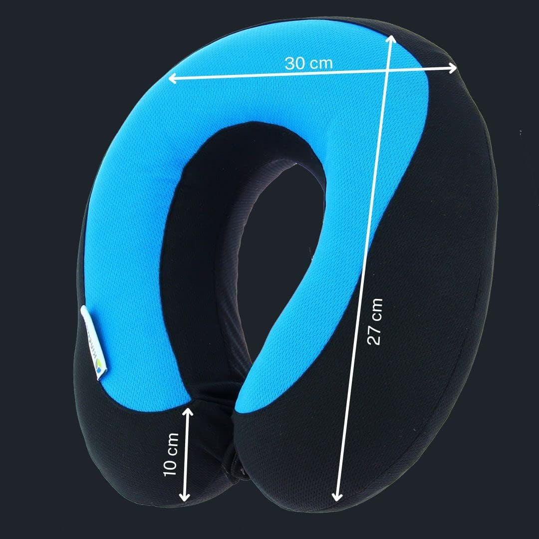 Kine Travel 169803 Gelový polštář na krk Ergonomický cestovní polštář schválený Physio Černomodré cestovní polštáře Naty Shop