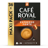 Café Royal Espresso Forte – kávové kapsle kompatibilní s Nespresso®, 100% Arabica, plná, středně pražená, intenzita 9/12, 36 kapslí