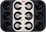Zenker 12Er Muffinform – Muffinbackblech Für Muffins Und Cupcakes Aus Der Serie Fotbalové pečení – Hitzebeständiges 12Er Muffinblech Mit Antihaftbeschichtung, Schwarz Formy a plechy na pečení Naty Shop