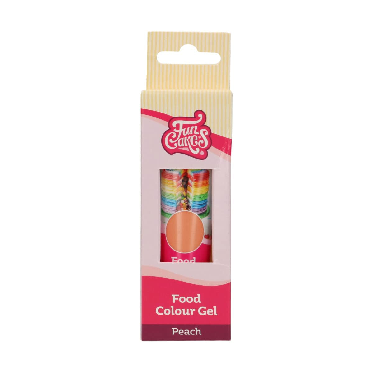 Potravinářské barvivo Funcakes Peach Gel: Vysoce koncentrované potravinářské barvivo na těsto, krém, fondán a marcipán. Snadné dávkování. Jediná kapka pro vytvoření zářivých barev. halal. 30 g.