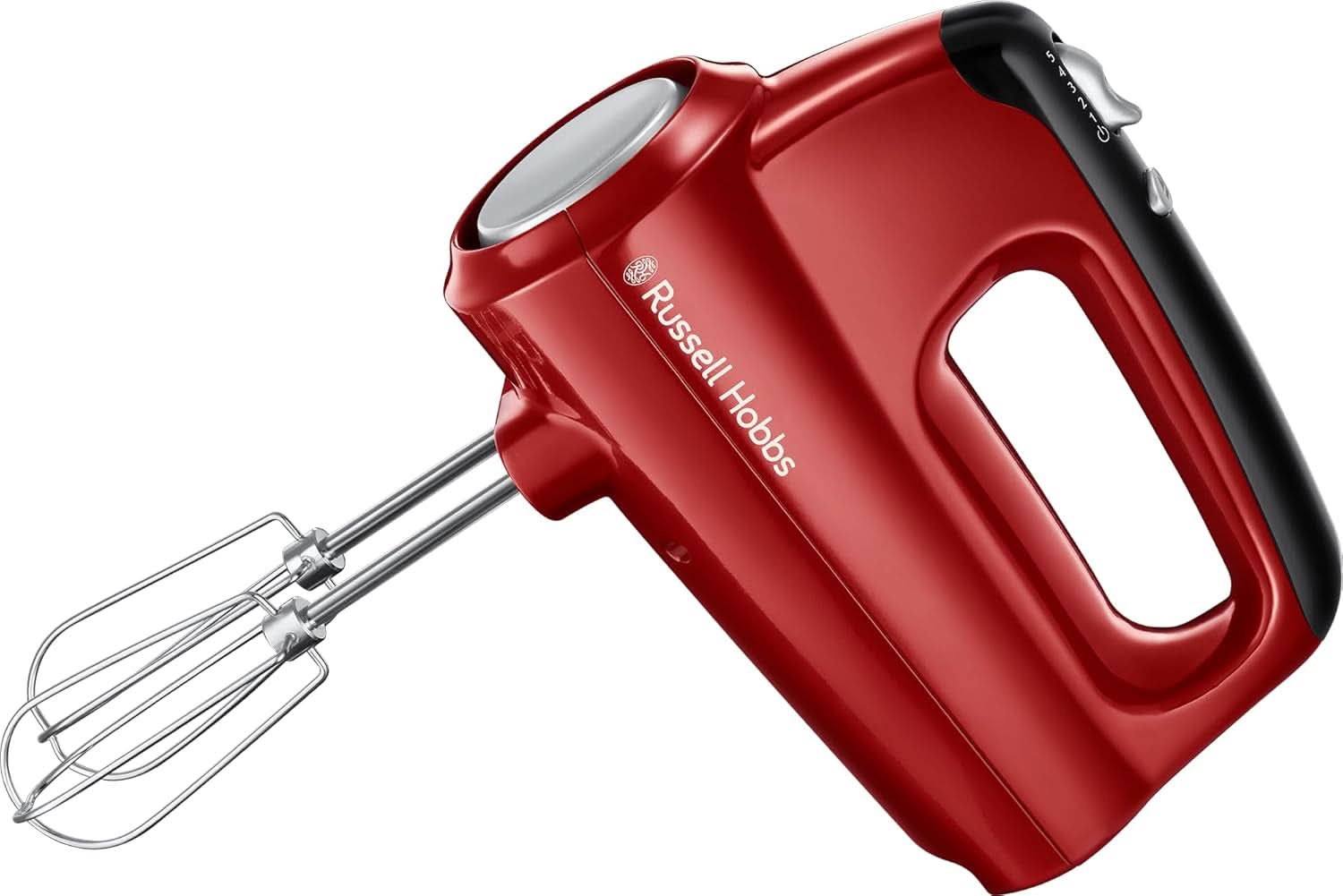 Russell Hobbs ruční mixer [Handrührgerät] Desire Rot (5 Geschwindigkeitsstufen+Turbofunktion, 2 Spülmaschinengeeignete Rührbesen & Knethaken, Auswurftaste, Aufrechte Parkposition) Handrührer 24670-56 Nakupování Bucatar Desert