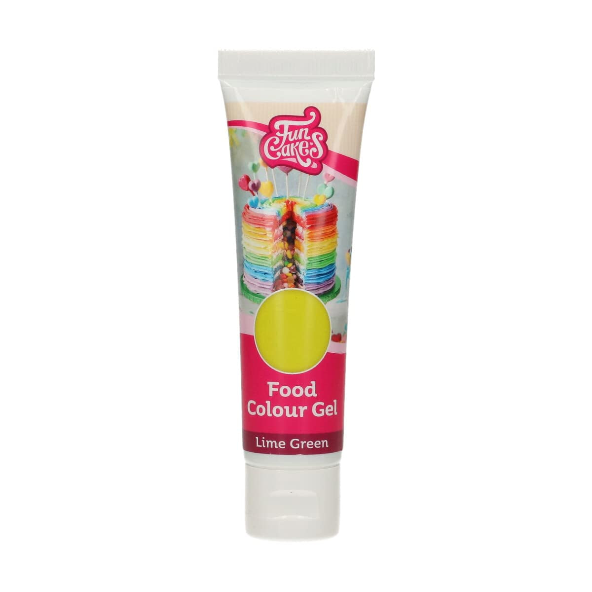 Potravinářské barvivo Funcakes Lime Green Gel: Vysoce koncentrované potravinářské barvivo na těsto, krém, fondán a marcipán. Snadné dávkování. Jediná kapka pro vytvoření zářivých barev. halal. 30 g.