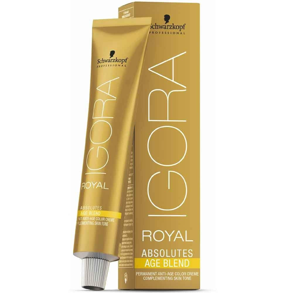 Igora Royal Absolute Age Blend barva na vlasy, 7-560 čokoládově zlatá středně blond, 60 ml Naty Shop Hair Dye 8-140 Světlá blond Cendré Beige 60 Ml (1 balení)