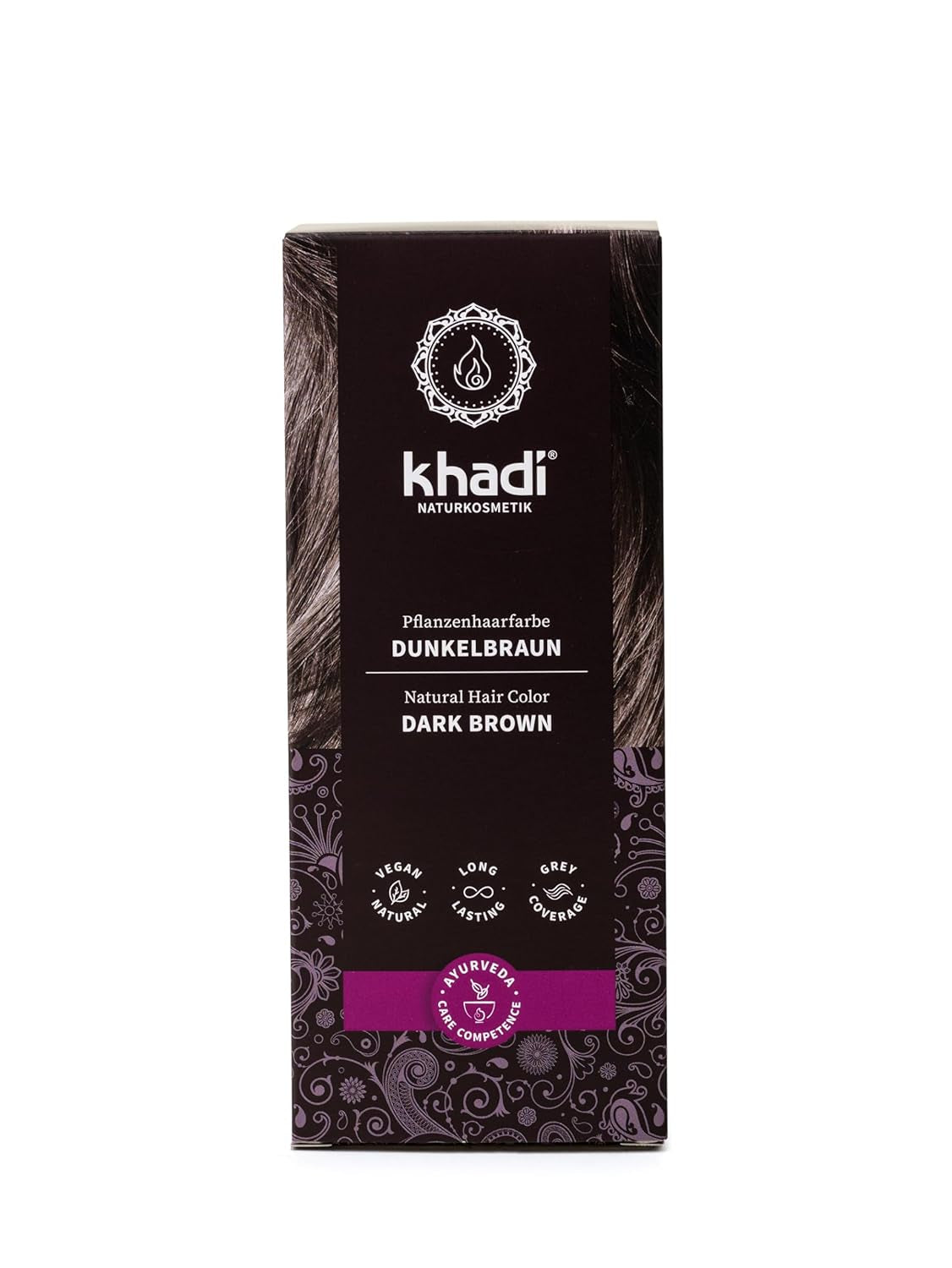 khadi GOLDBRAUN bylinná barva na vlasy zářivě jantarová až měkká a lesklá zlatohnědá barva na vlasy 100% přírodní bylinná barva na vlasy přírodní a veganská certifikovaná přírodní kosmetika 100 g Naty Shop barva na vlasy tmavě hnědá 100 g (1 balení) jednotlivě