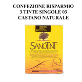 TINTA SENSITIVE COLOR 03 NATURAL HNĚDÁ - 3 balení - 3 x 125 ml Barva na vlasy Naty Shop
