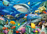 Puzzle Ravensburger pro děti - 10951 Reef Of Sharks - Puzzle s podvodním světem pro děti od 6 let, se 100 dílky ve formátu Xxl Puzzle Naty Shop