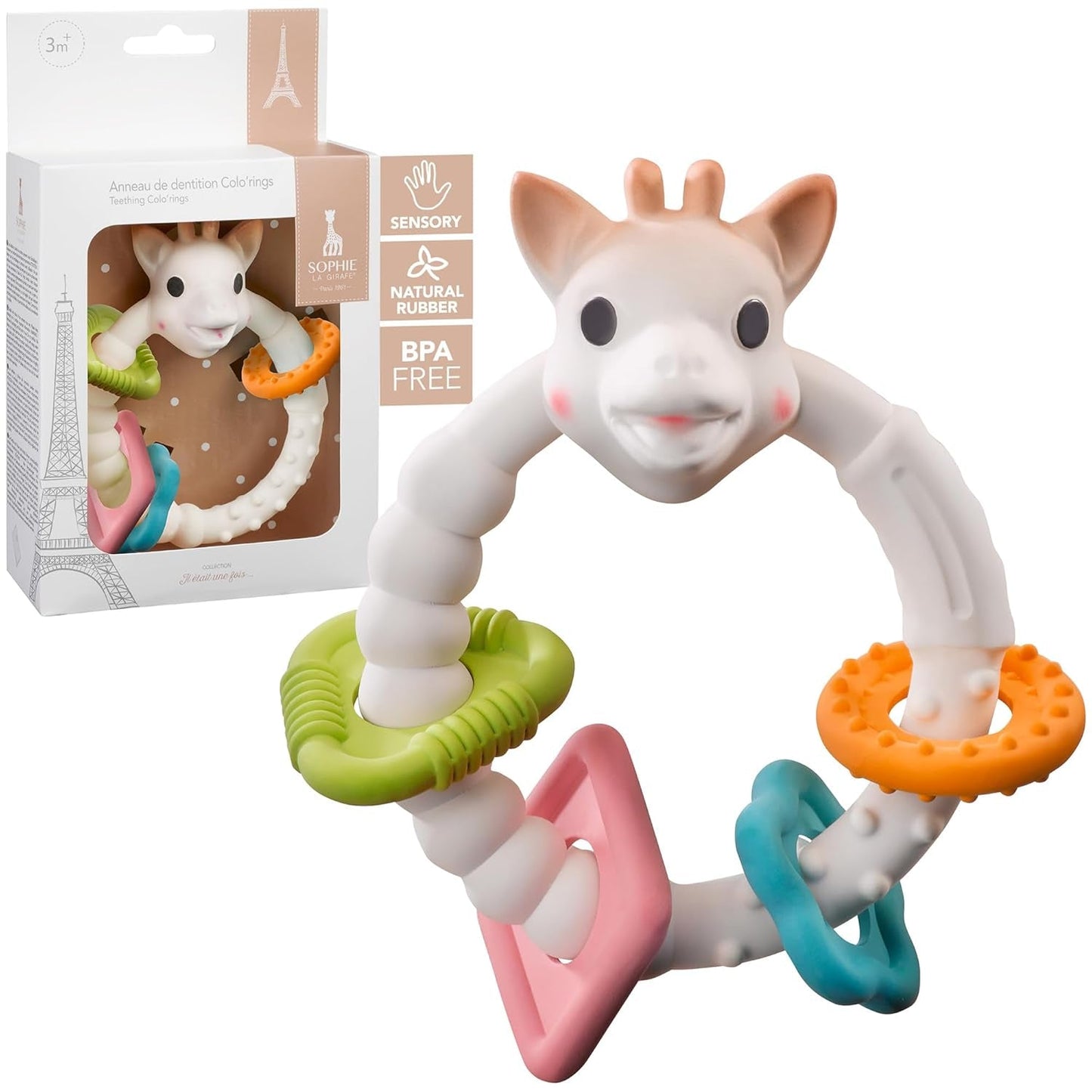 Sophie Girafa – Colors Teething Ring byla 1 jednotka 010120