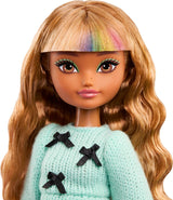 Panenka Barbie Dream Besties a doplňky, módní panenka Zia s odnímatelným aranžmá a vlnitými hnědými vlasy, 7dílné vlasy a měsíc, JGG36