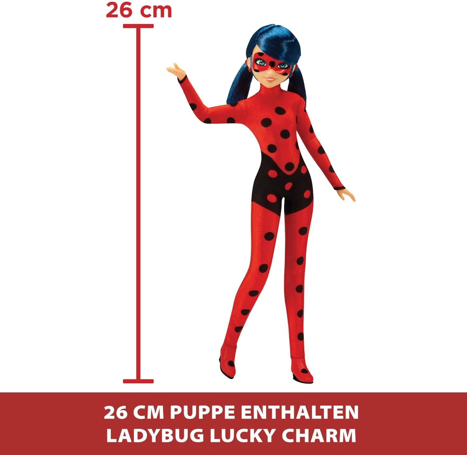 Bandai - Miraculous Ladybug - Miraculous Switch'n Go Scooter + 26 cm Ladybug Lucky Charm Articulated Doll - P50668