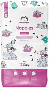 Ultra suché plenky Mama Bear Disney velikost 4 (8-14 kg), bílé, 84 kusů (1 balení) Naty Shop Velikost 5+ (11-17 kg) Jedno balení