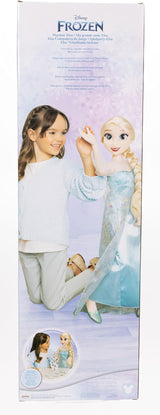 Disney Frozen Playdate Elsa Giant Doll 80 cm od Jakks Pacific Plně kloubová panenka s 11 kloubovými body, včetně kartáče na vlasy a příslušenství