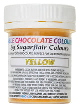 Potravinářské barvivo Sugarflair Chocolate Yellow potravinářské barvivo na čokoládu - Barevné bio kakaové máslo, čokoládové barvivo na barvení čokolády, pralinky - 35g