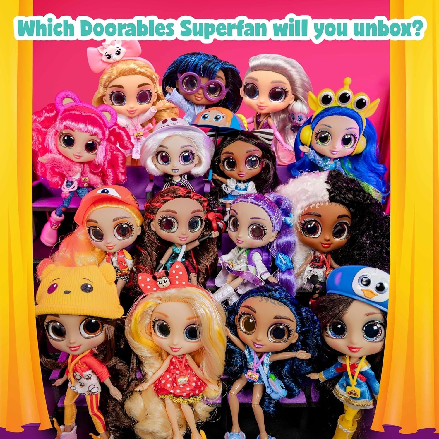 Sběratelské panenky Disney Doorables Adoorbs Series 1 s příslušenstvím, 14 cm, Módní panenka, Hračka od 5 let, Jen si hrajte