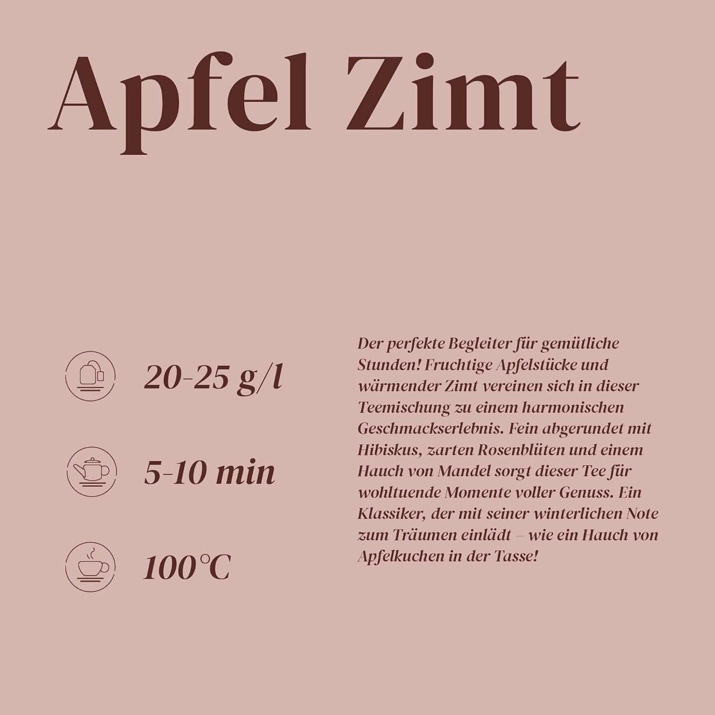 Čaj z alpaky | Jablko a skořice | Směs ovocných čajů | Hromadně | Znovu uzavíratelné (100 g)
