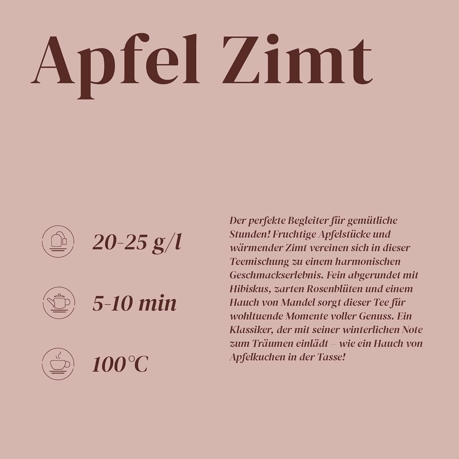 Čaj z alpaky | Jablko a skořice | Směs ovocných čajů | Hromadně | Znovu uzavíratelné (100 g)