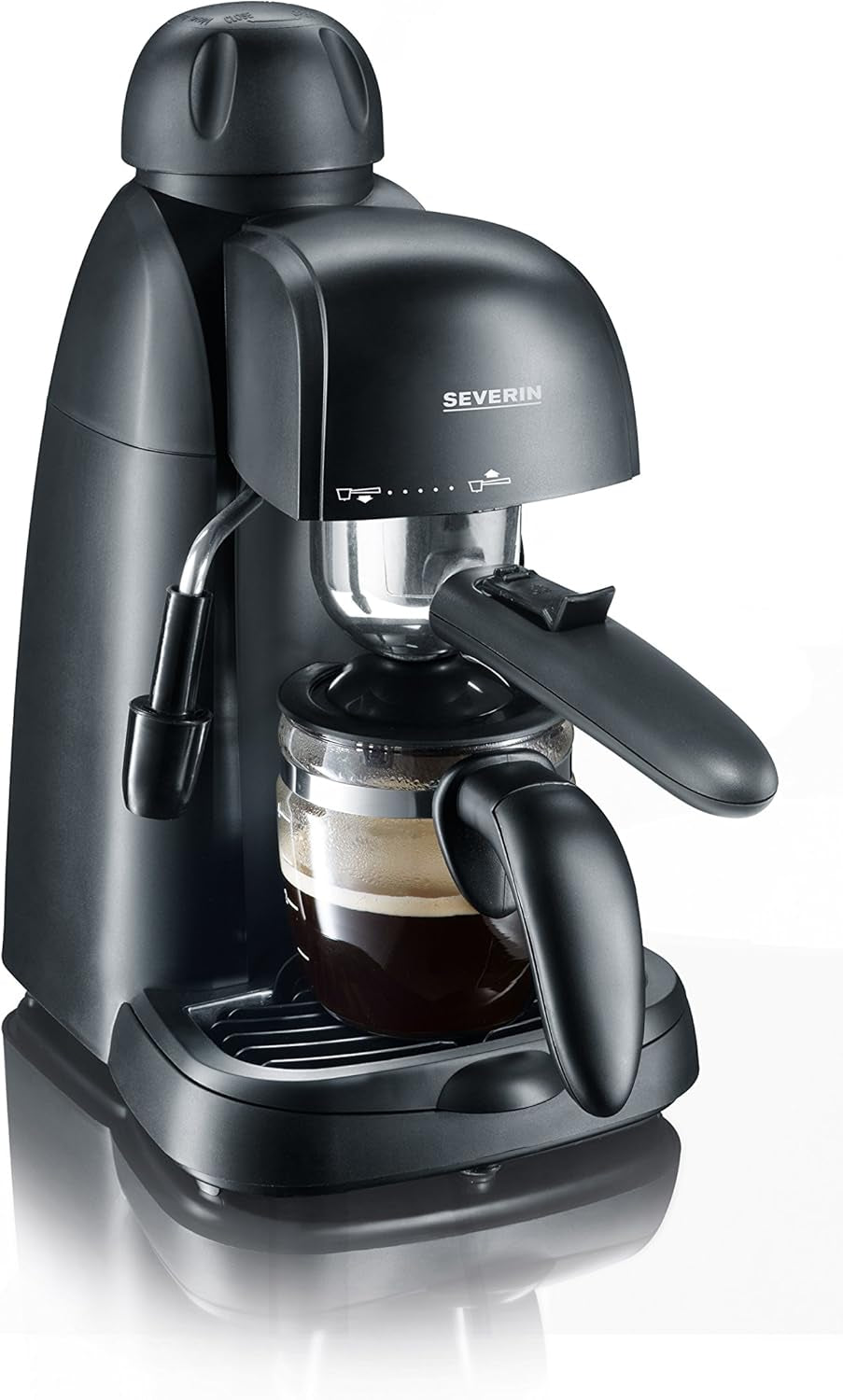 Kávovar na espresso SEVERIN KA 5978 (obsahuje servírovací misku a odměrku, až 4 šálky) černý, standardní