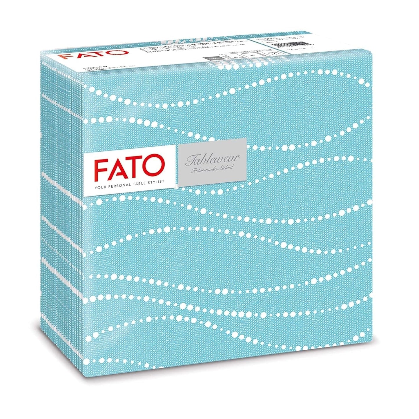 Fato - Suché papírové ubrousky, vzduchem kladené, textilní efekt, balení 50 ks ubrousků, 40X40 složené na 4 formáty, dekor Tropicana