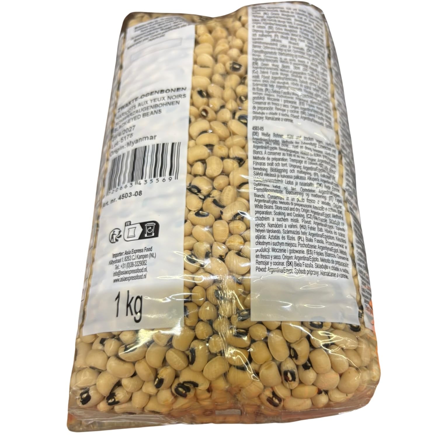AFROASE - Hrách černooký - 1 x 1 kg