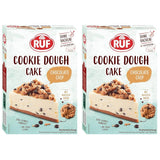 RUF Cookie Dort Ohne Backen, Tortenboden Aus Keksteig Mit Frischkäse-Creme Und Schokoladenstückchen, Inkl. Kuchenform, 1X325G Směs na pečení a vaření Naty Shop 325 G (2Er Pack) Cookie Dough Cake