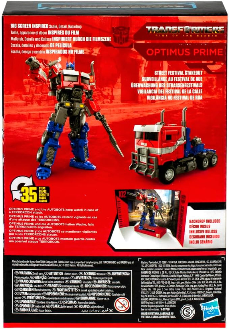 Transformers Studio Series Voyager Class Rise of the Beasts 102 Optimus Prime Akční figurka Červená Bílá Modrá Akční figurky Naty Shop
