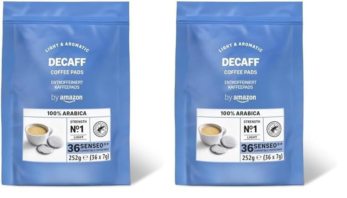 Kaffeepads Decaf 100% Arabica, Geeignet für Senseo Maschinen, 36 kusů (1er-Pack) (Backung mit 2)