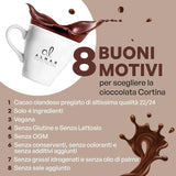 Italská horká čokoláda s příchutí Cortina CLASSIC - (15 X 30 g) Jedna porce, obálka, 450 g kakaa a horké čokolády Naty Shop