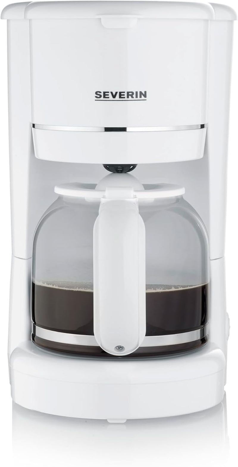 Kompaktní espresso SEVERIN, aromatická káva s kávovarem až na 4 šálky, espresso kávovar s filtrem a permanentně oscilujícím filtrem, nerez/černá, KA 4808