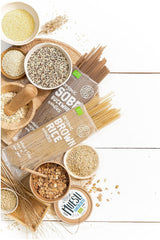 DIETNÍ JÍDLO Bio Buchweizen Soba Nudeln Lebensmittel Těstoviny Veganské Bezlepkové Lactosefrei Sojafrei Nudeln pro vegetariány a vegany 250 gramů