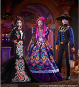 2022 Día De Muertos panenka Barbie s nařasenými tradičními šaty, květinovým věncem a barvou na obličej Calavera, dárek pro sběratele
