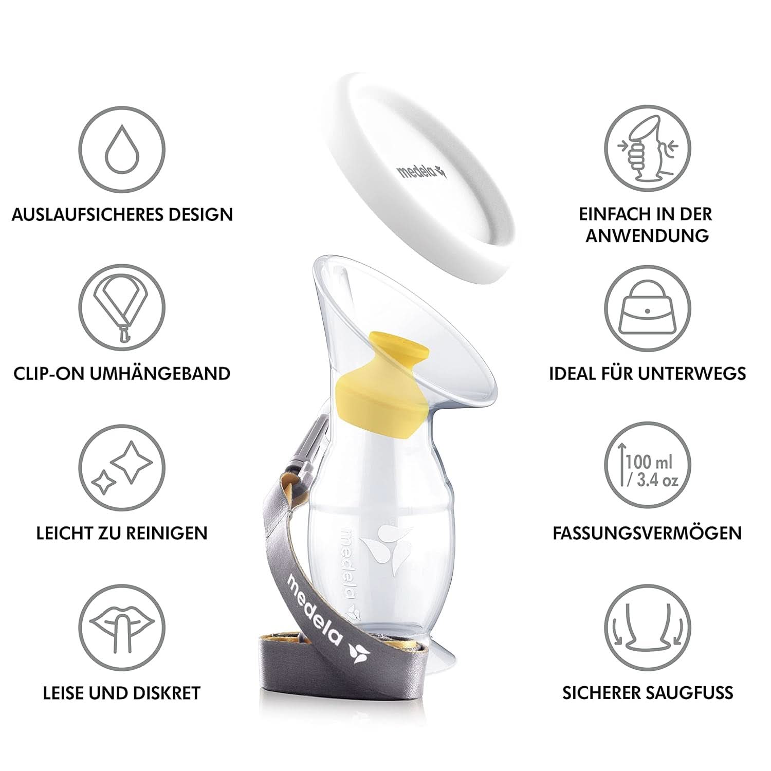 Medela Sběrač mateřského mléka ze silikonu Potraviny a doplňky pro kojení Bebe Naty Shop