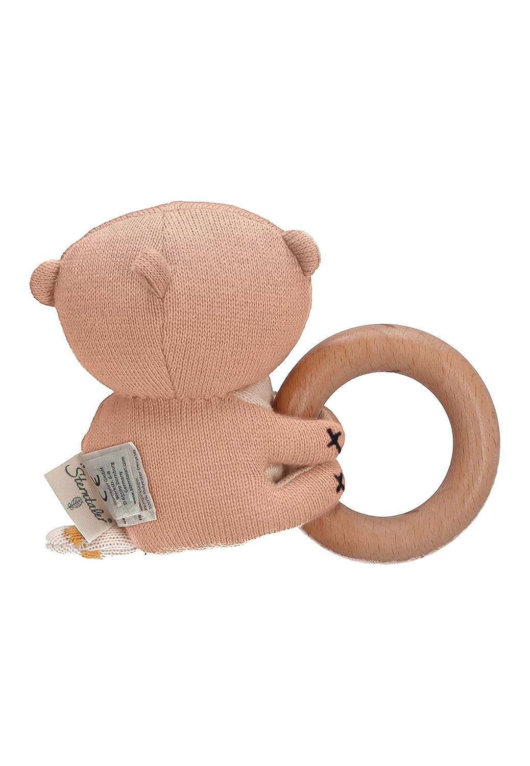 Sterntaler Baby Jungen Greifling Baby Holz Greifling Otti - Hračka pro miminko, uchopovací hračka, uchopovací hračka dřevěný uchopovací kroužek pro děti - bio Bebe Toys Naty Shop