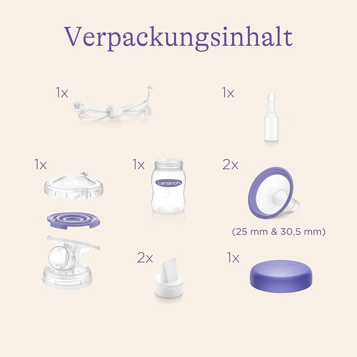 Lansinoh Pump Set - sada údržbových / náhradních dílů pro elektrické odsávačky mateřského mléka Příslušenství Potraviny a kojení Bebe Naty Shop