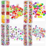 4 sada Nagel Obst Scheiben, Basicon Niedliche Obst Polymer Scheiben Obst Scheibe Nail Nagel 3D Obstscheibe Nail Art Slice Für DIY Liefert Maniküre Dekoration Schleim Zubehör Nageldekorationen, 4 Stile