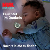 Noční dudlíky NUK First Choice pro miminka | 6-18 měsíců | Ortodontické dudlíky, které svítí ve tmě | Uklidňuje 99 % miminek** | Hroch/Koala | Balení 2