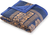 BASSETTI károvaná bavlna TORCELLO barva DARK BLUE B1 velikost 135X190 Přikrývky a přikrývky Naty Shop