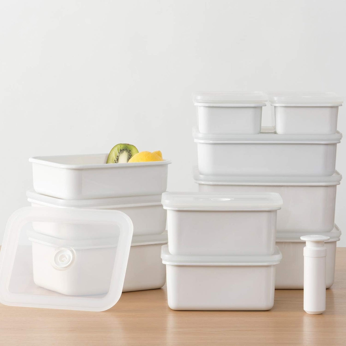 Smaltovaná vakuová dóza na potraviny | XL| 1,85 l | 23,5 x 17,5 x 7 cm | uchová potraviny čerstvé mnohem déle | chrání potraviny před napadením bakteriemi a plísněmi | bez vakuové pumpy Boxy na potraviny Naty Shop
