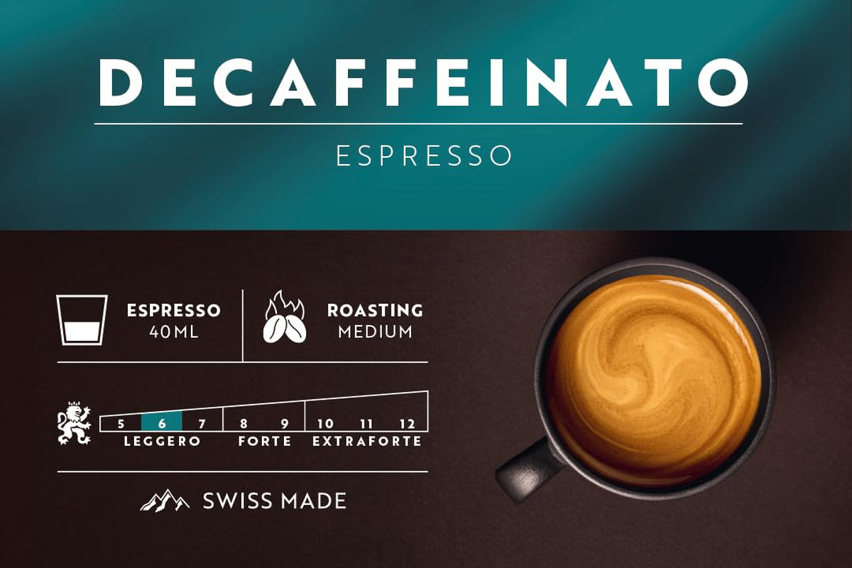 Café Royal Espresso Decaffeinato – kávové kapsle kompatibilní s Nespresso®, 100% Arabica, Intensität 6/12, Rainforest Alliance, bez kofeinu, 36 kapslí