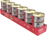 Stříbrné kuře s kachní pěnou a filety, kompletní mokré krmivo pro starší kočky, bez obilovin, podpora imunity, zdroj vlhkosti, 12 x 70 g
