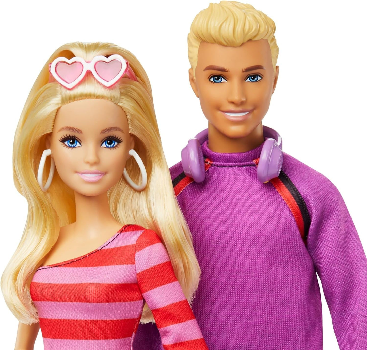 Sada Barbie Fashionistas se 2 módními panenkami a 6 doplňky, módní panenky Barbie a Ken na kolečkách, sběratelské figurky k 65. výročí, panenky Naty Shop HXK90