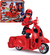 Bandai - Miraculous Ladybug - Miraculous Switch'n Go Scooter + 26 cm Ladybug Lucky Charm Articulated Doll - P50668