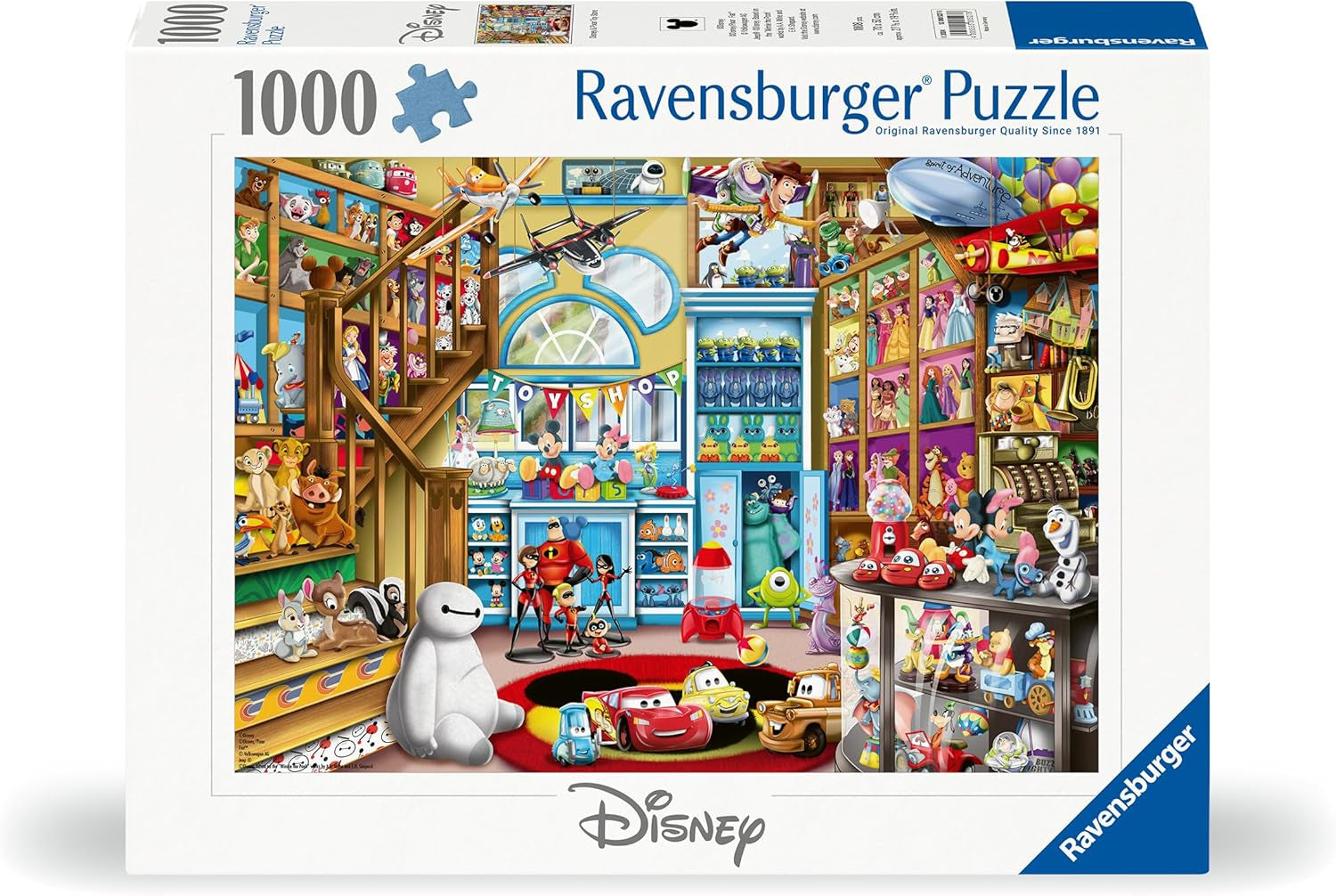Ravensburger Puzzle 12000527 - V hračkářství - 1000dílné Disney puzzle pro dospělé a děti od 14 let Puzzle Naty Shop