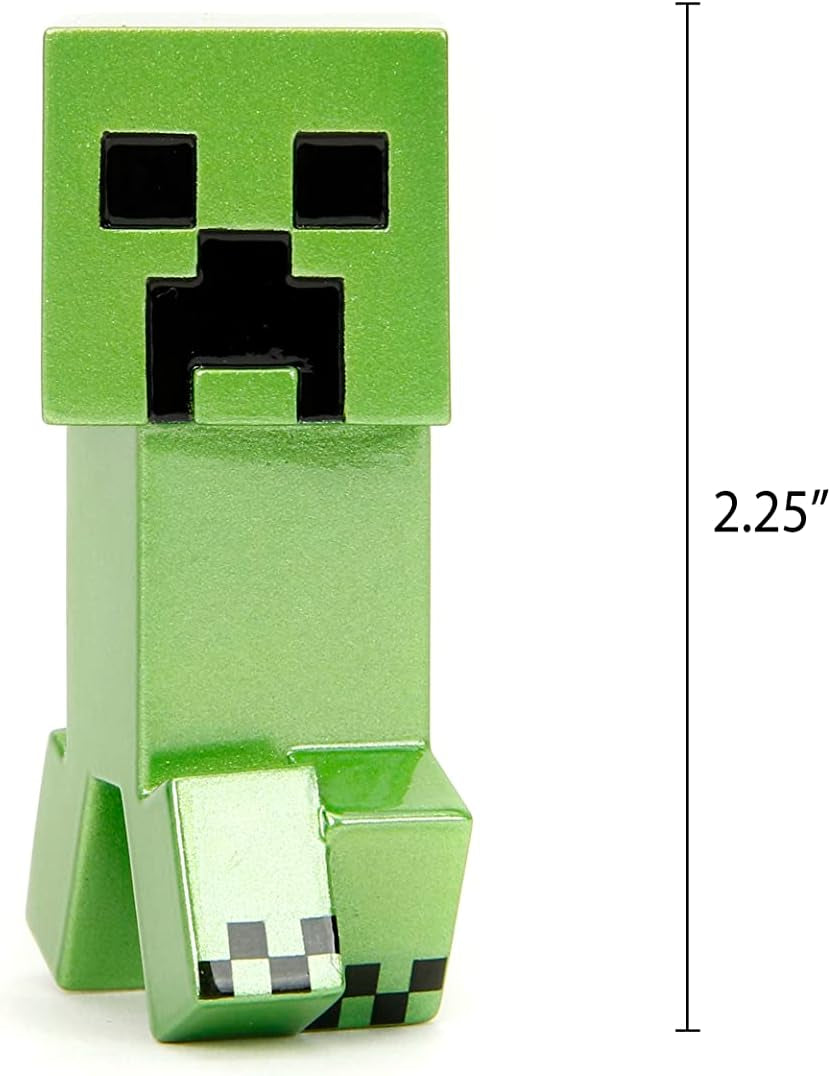 Sada postaviček Jada Toys Minecraft (4 kusy) Vyrobeno z kovu - Sběratelské figurky Minecraft Caves & Cliffs (Steve, Alex, Creeper a Warden) pro hráče a sběratele 8+ 6 cm každá akční figurka Naty Shop