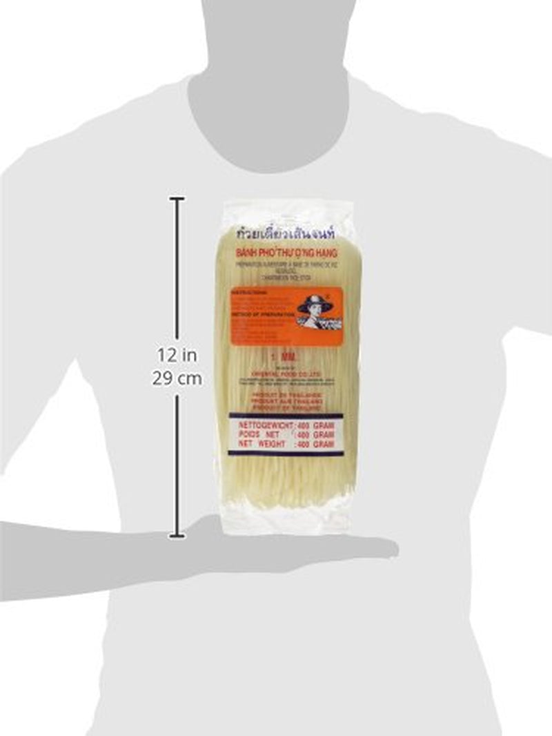Rýžové nudle – thajské, 1 mm široké nudle z rýžové stuhy, vyrobené z rýžové mouky – 17 x 400 g