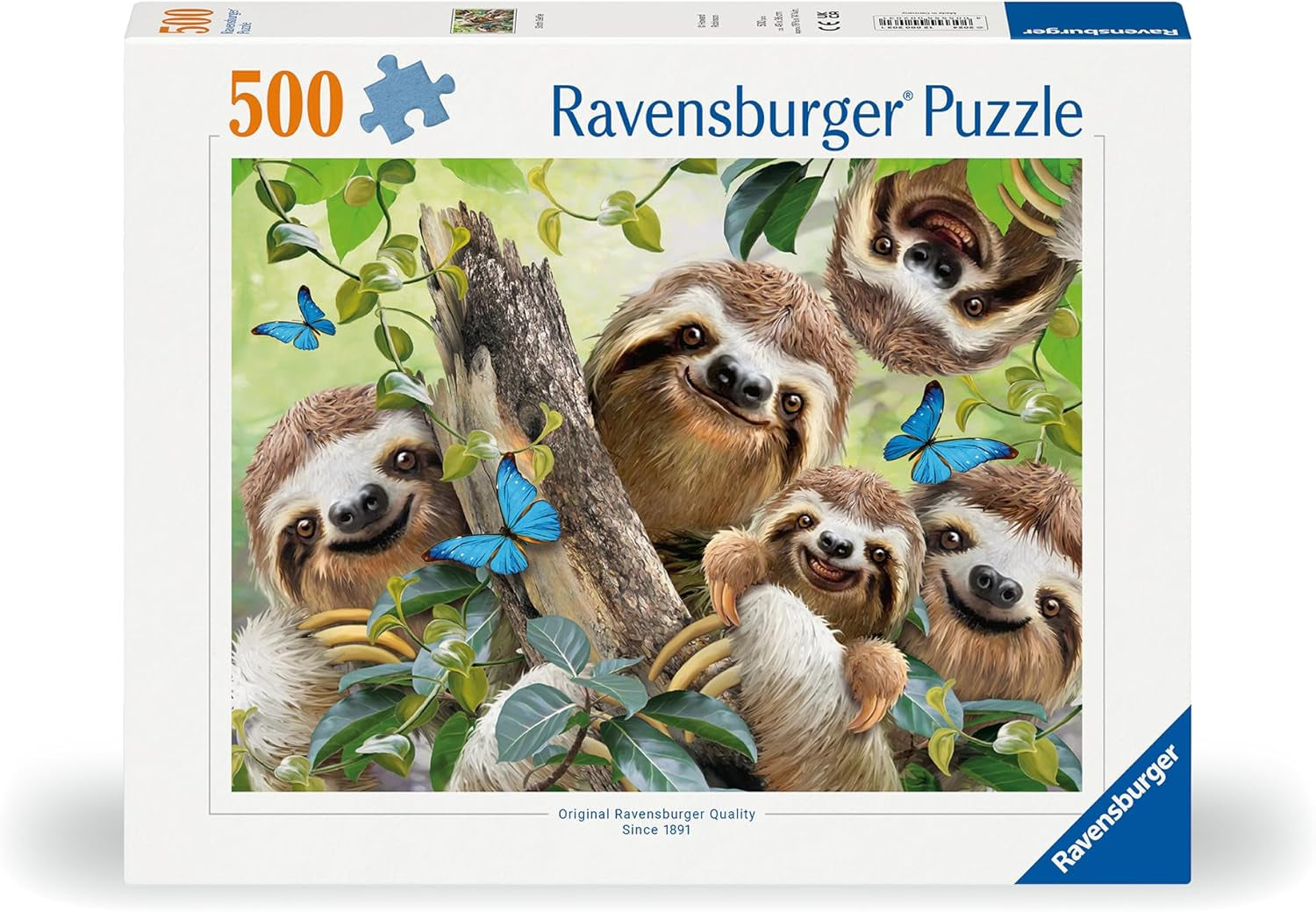 Ravensburger Puzzle 12000203 - Lenost Selfie - skládačka 500 dílků pro dospělé a děti od 10 let, puzzle s motivem zvířat Puzzle Naty Shop