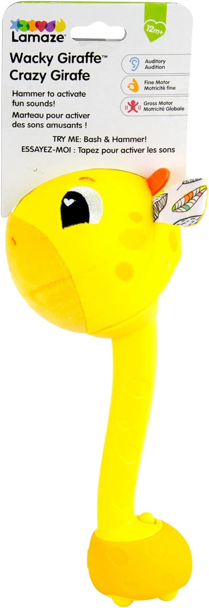 Lamaze L27471 Crazy Giraffe, hračka pro novorozence, barevná senzorická hračka pro miminko, dárek pro nové rodiče, vývojová hračka pro chlapce a dívky od 12 měsíců Baby Toys Naty Shop