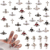 Planet Nail Art Charms, 32 Stück Saturn Shape Nagel Edelsteine ​​​​Für Acrylnägel, Glänzender Nagel Strasssteines Mädchen Nail Art DIY Handwerk Dekoration Zubehör