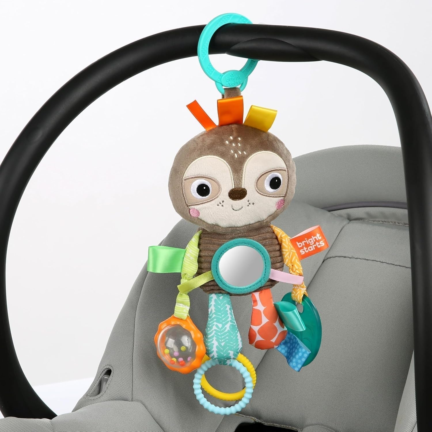 Kočárek Bright Starts Toy Sloth - s chrastítkem, zrcátkem a smyčkami Taggie Hračky pro miminka Naty Shop